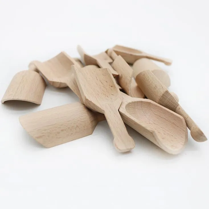 Mini Wooden Scoop Teaspoon Small Salt Shovel Bath Salt Spoon Milk Powder Scoops Wood Connt Spoons Coffee Tea Mini