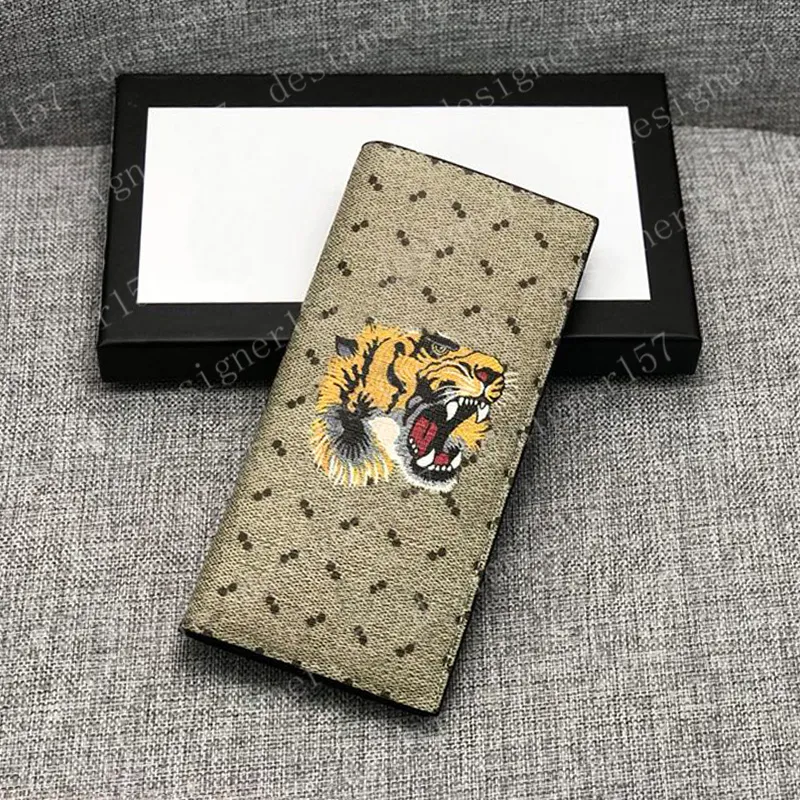 Portafogli Portafoglio Sanke Portamonete Tigre lunga con scatola bianca Porta carte da uomo Porta passaporto da donna Borsa piegata ape Porta foto # GTD01