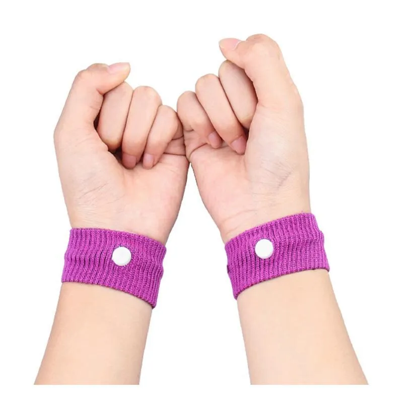 1pair Adjustable Travel Reusable Wrist Band Anti Nausea Wristbands Sickness Car Motion Sea Sh jllonD