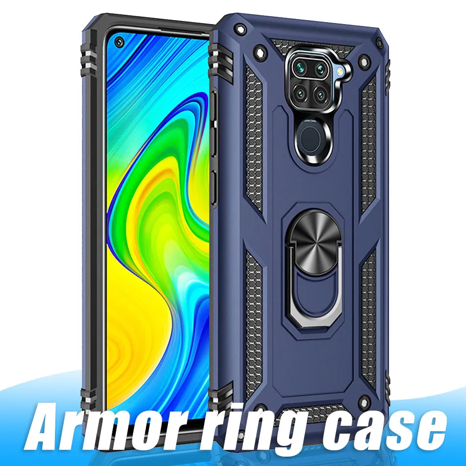 For iPhone 12 Pro 11 Pro Max Armor Stand Phone Holder Case For Samsung A71 S10Plus A21S Ring Case Back Cover with OPP Bag