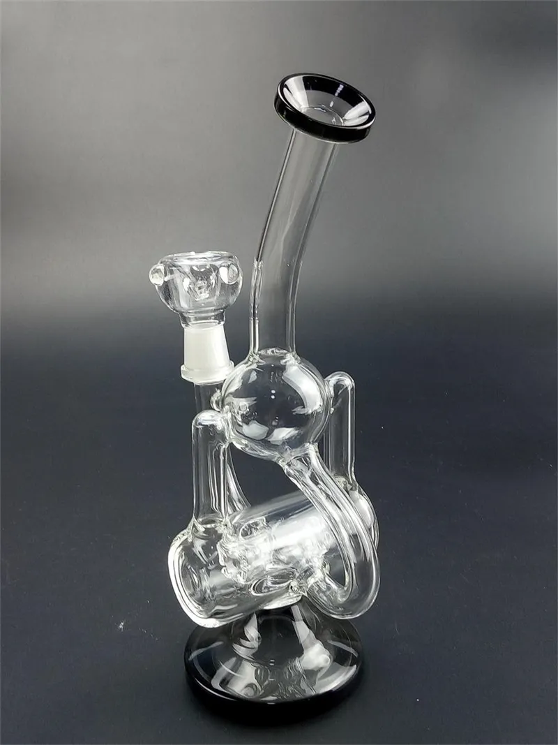 Black Bottom Glass Hookah Water Bong with Ash Catcher Smoking Pipe Oil Dab Rig Tobacco Accessories