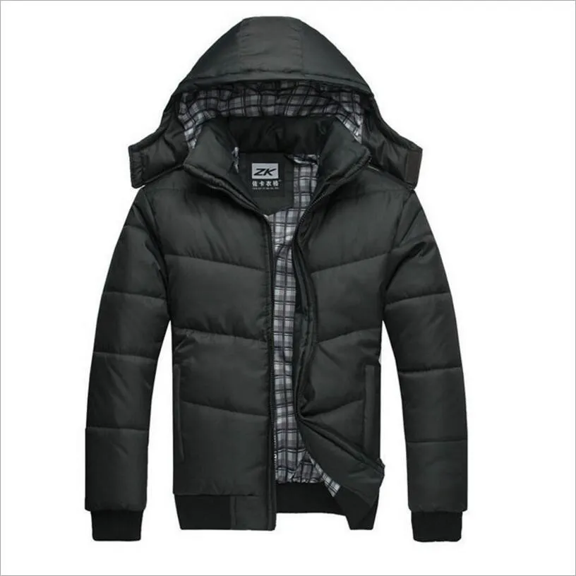 HOT Nouvelle Marque Veste Hommes Veste D'hiver Grande Taille M-4XL Nouvelle Arrivée Casual Slim Coton Avec Parkas À Capuche Casaco Masculino 201023