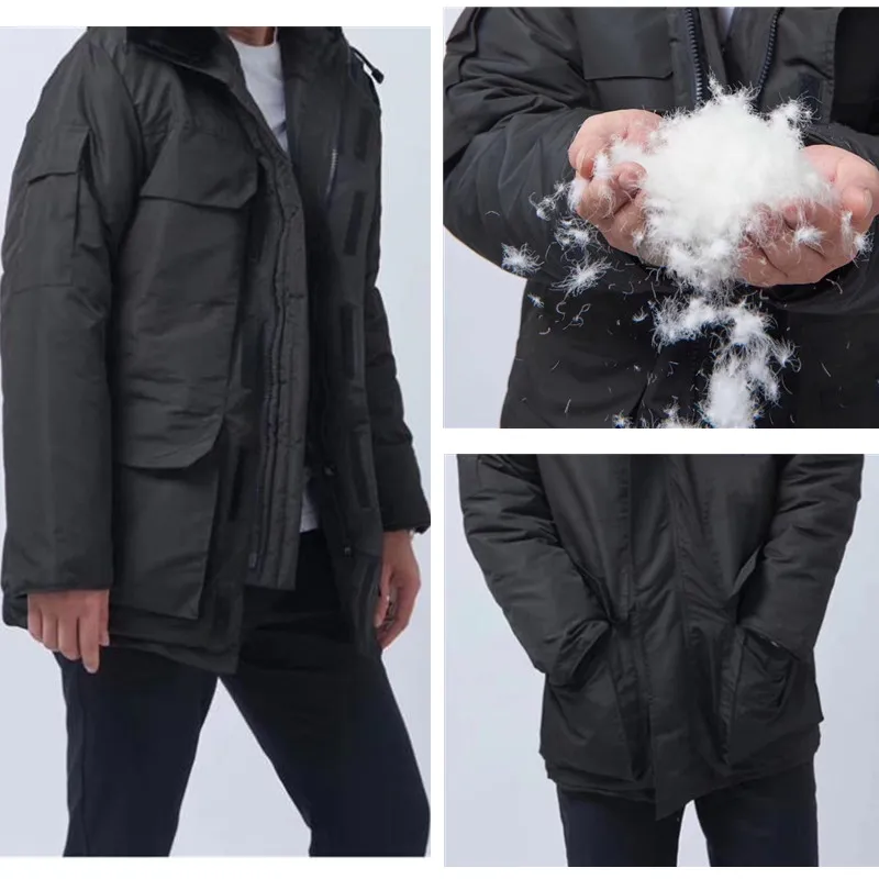 Winter jacket men Down men's coat high quality real Wolf fur hoold windproof waterproof parka Snow Suit