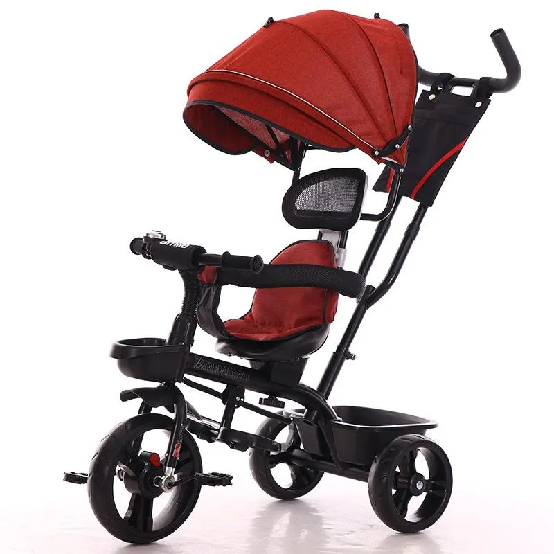 Strollers 2 In 1 Infant Tricycle Folding Rotating Seat Baby