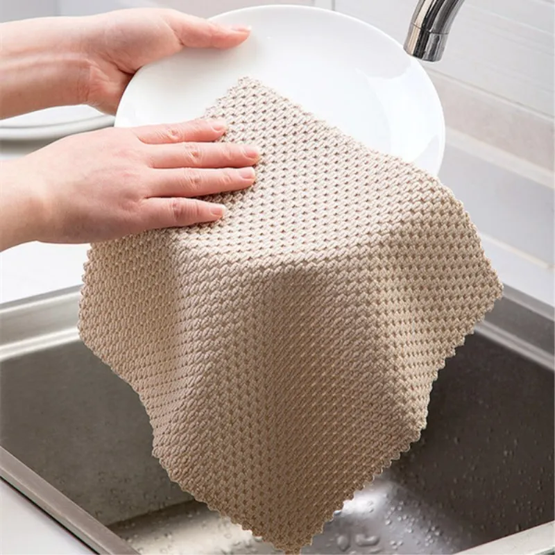 Chiffon de vaisselle de cuisine en microfibre Super absorbant