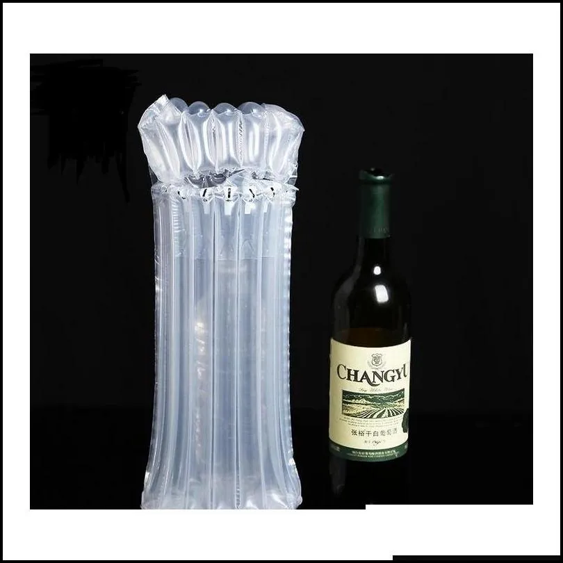 32X8cm Air Dunnage Bag Air Filled Protective Wine Bottle Wrap Inflatable Air Cushion Column Wrap