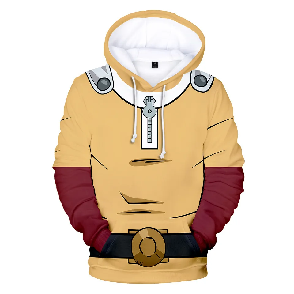 Saitama One Punch Man Hoodie - Anime Cosplay Kapuzenpullover Oversized