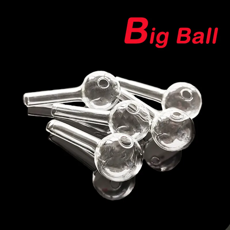 Special Type Clear Mini Glass Oljebrännare Rör 7cm Längd 3cm Diameter Ball Tube Nail Tips Burning Jumbo Pyrex Koncentratrör Transparent Röktillbehör