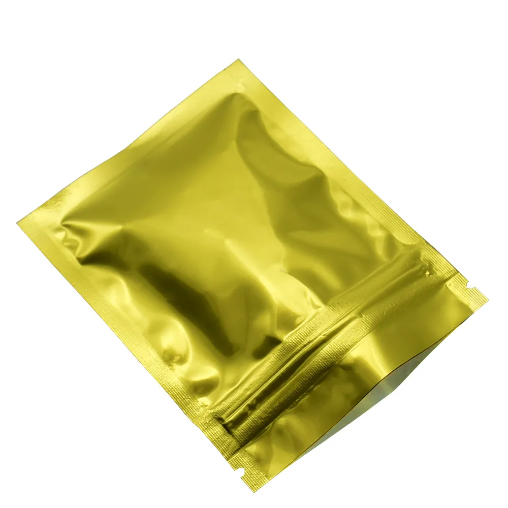 7,5*10 cm zamek błyskawiczny Mylar Foil Bag Reclosable aluminium Foil Pakiet Pakiet Pakiet cieplny Uszczelnienie pokarmowe torby próbki 9 kolorów 6x10cm