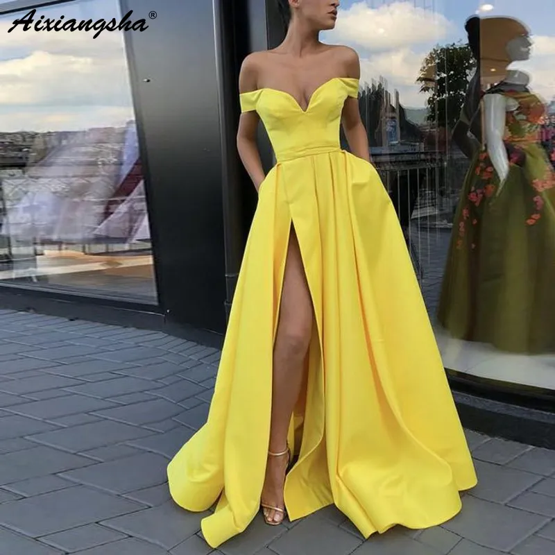 Vestidos amarillos cortos 2025 2018