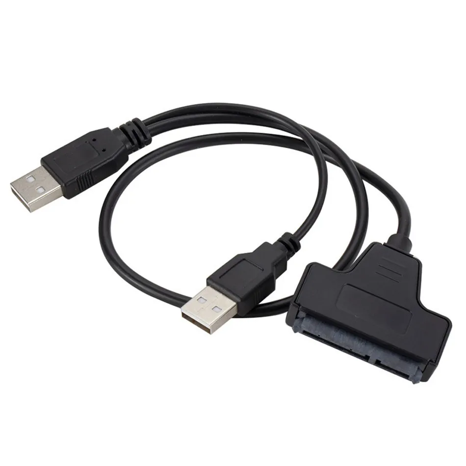 USB 2.0 zu SATA 7+15Pin Konverter Kabel Adapter für 2,5 Zoll externe SSD HDD Festplatte 22 Pin Sata Kabel