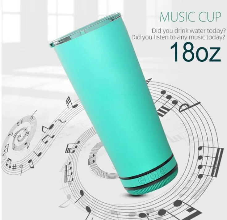 Новейший 18-ob Bluetooth музыкальный Кубок громче динамики беспроводной  воды тумблер изолировал водонепроницаемый кофе кружка подарок подарок FY4364