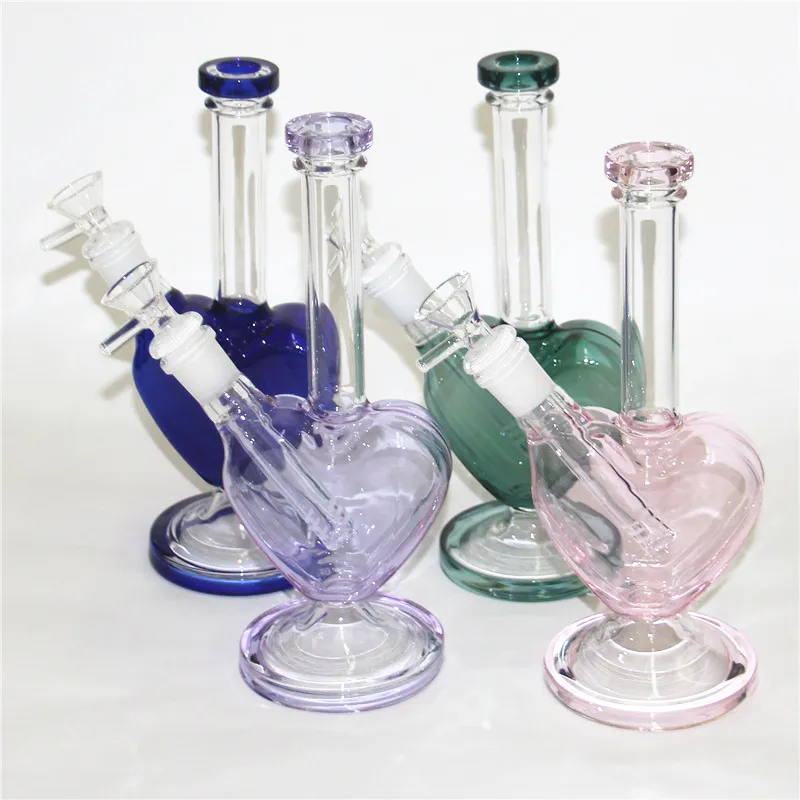 9 Inç Cam Su Bongs Nargile Su Borular Kadın Ile 14mm Slayt Kase Erkek Ortak Ve Downstem Sigara Kül Alıcı 18mm