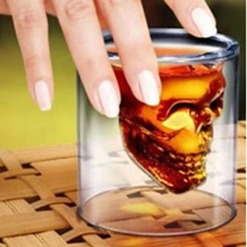 Transparent Skull Head Glass Cup Whiskey Wine Vodka Bar Club Party Beer Wine Glass Creative Beer Cups VTKY2373