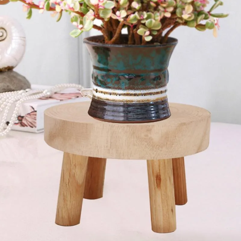 Jardinières Pots Tabouret Libre Debout Plante Support Support En Bois Pot De Fleur Bonsaï Balcon Étagère De Jardin Intérieur Extérieur Succulent Displa