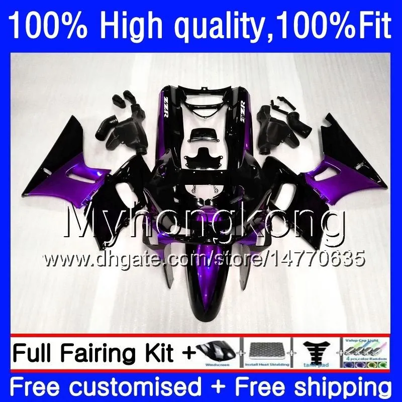 Injektion för Kawasaki ZZR-400 ZZR400 01 02 03 05 06 07 54HM.121 ZZR600 ZZR 400 600 2000 Purple Black 2001 2002 2004 2005 2006 2007 FAIRING