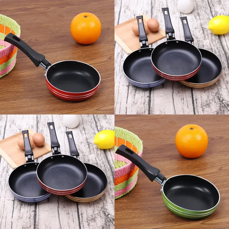 Thickening Flat Bottom Frying Pot Single Person Mini Non Stick Cookware Small Frying Pan Easy To Clean 4 96jq J2