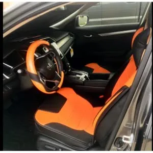 Steering wheel cover orange