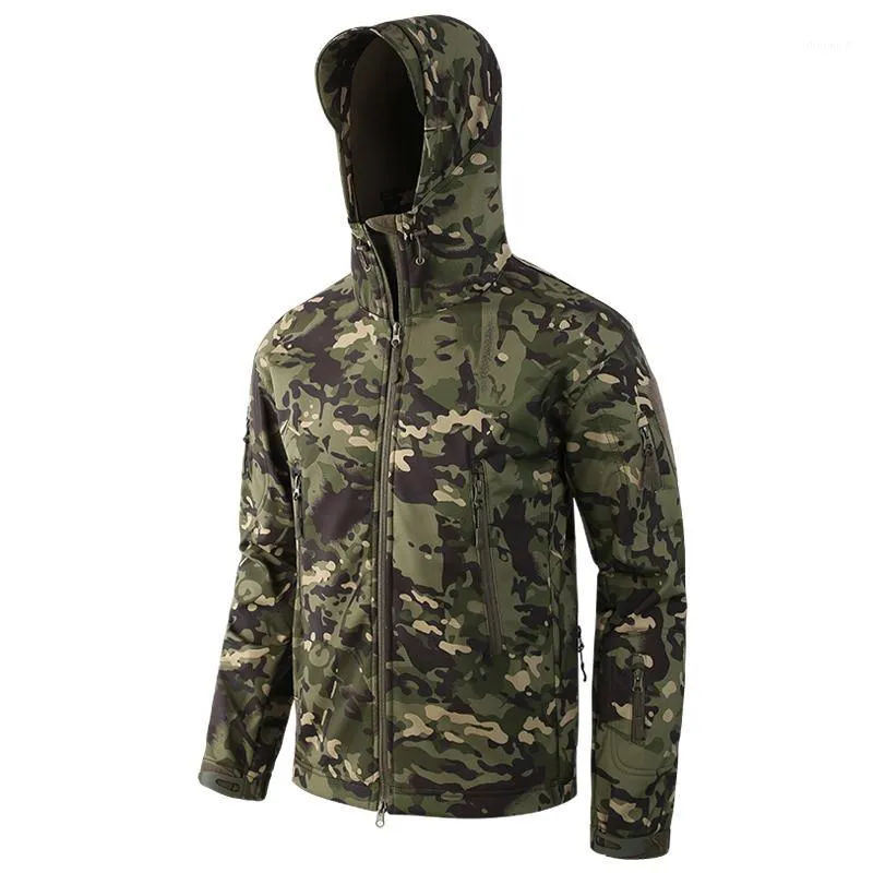 Hunting Jackets ESDY Brand Clothing Men's Camouflage Soft Shell Jacket Army Tactical Multicam Male Windbreakers1