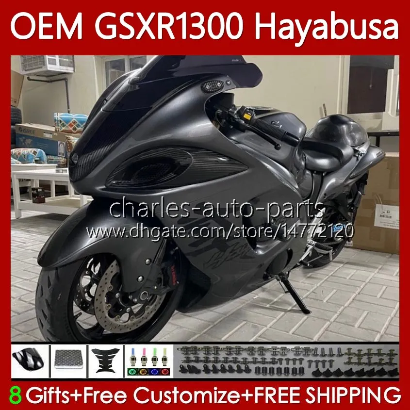 Corpo iniezione per SUZUKI Hayabusa GSXR-1300 GSXR 1300 CC 2008 2019 77No.305 GSX-R1300 GSXR1300 08 09 10 11 12 13 1300CC GSX R1300 14 15 16 17 18 19 Carenatura OEM grigio lucido nero