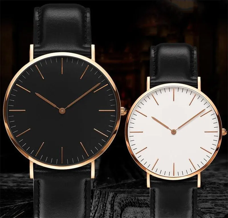Best verkopende luxe herenhorloge 40 mm nieuwe damesmode horloges 36 mm quartz lederen nylon band montre de luxe