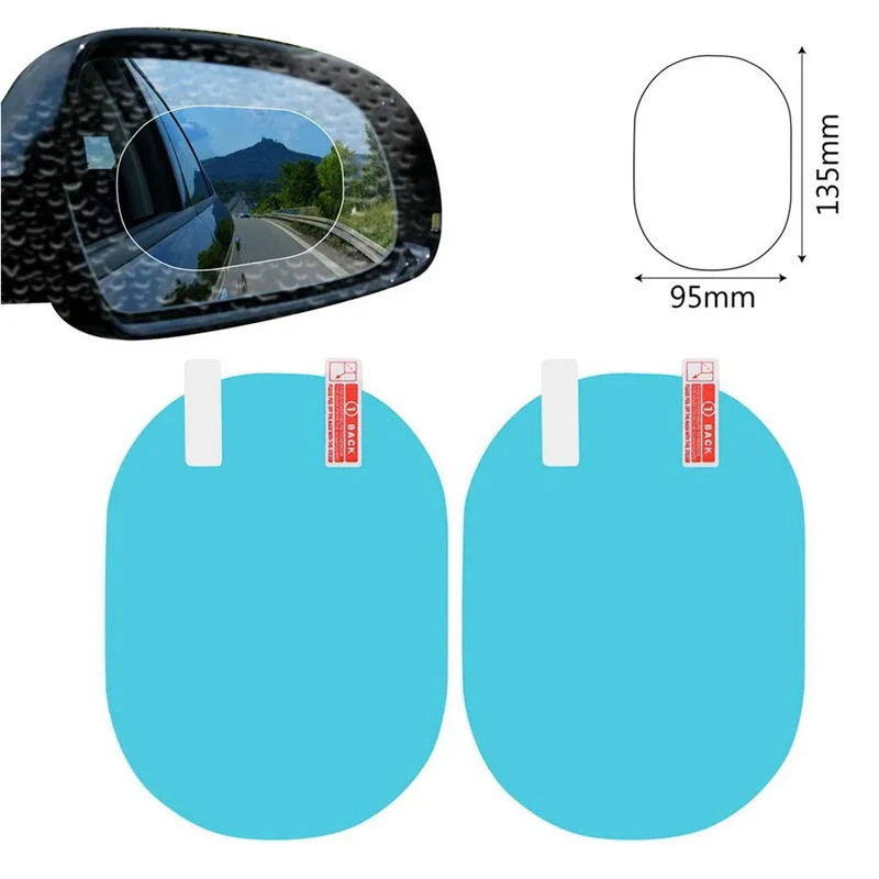 Pellicola trasparente per specchietti per auto, pellicola antiappannamento, pellicola protettiva per specchietto retrovisore per auto, adesivo per auto antipioggia impermeabile
