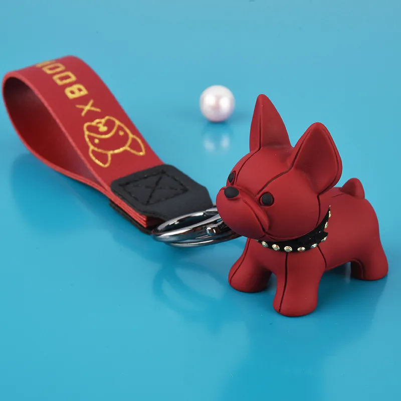 Kreatywność Miłośnicy Prezent Cute Buldog Bulldog Keychain Torebka Wisiorek Key Chain Pierścień Biżuteria do dekoracji