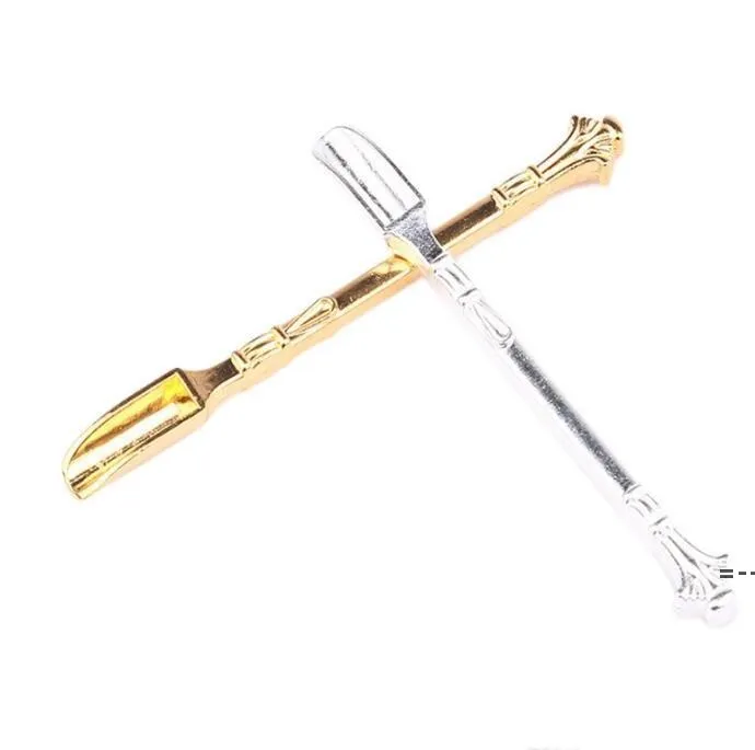 Newest Metal Mini Shovel Spoon Easy Carry Mini Powder Scoop Hookah Shisha Smoking Pipe Snuff Accessories Multiple RRD11395