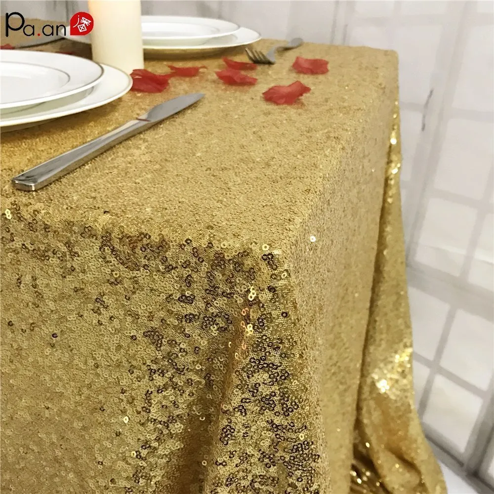 Sequin Table Cloth Glitter Table Superpositions Nappe De Mariage Brillant Couverture De Table Paillettes Party Meeting Check-in Desk Cover T200707