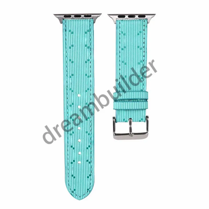 designer Watchbands for  Watch Band 42mm 38mm 40mm 44mm iwatch 2 3 4 5 bands Leather Strap Bracelet Fashion Stripes 