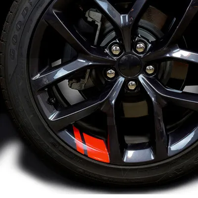 Reflekterande bilhjul RIM vinyl klistermärken Hash Mark Stripe Racing Wheel Hub Decal för storlek 16 - 21 Dekorativ klistermärke Varningslinje