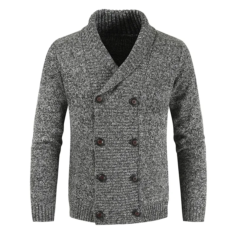 Hombres de punto Cardigan Suéteres Nueva marca Otoño Invierno Suéteres para hombres Casual FashionYouth Double-Breasted Cardigan Knitwears 201124