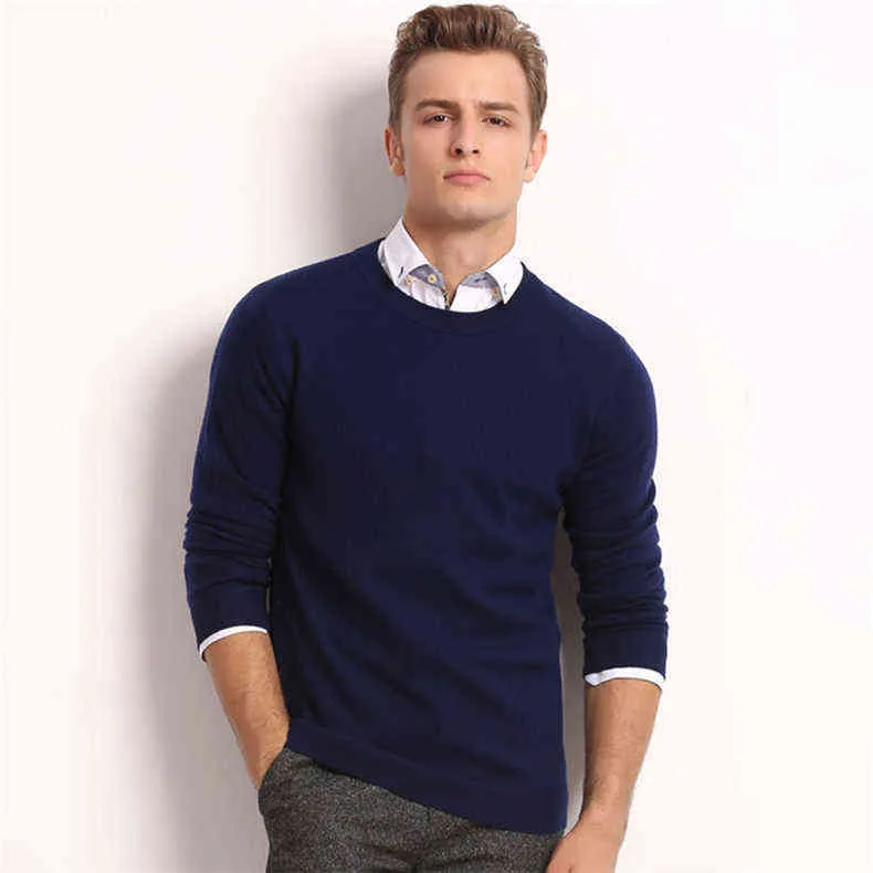 2018 Autumn 5XL O Neck Pullovers Men Sweater MuLS Brand 100% Cotton knitted Sweater Jumpers Male Knitwear Spring Winter New Navy-01