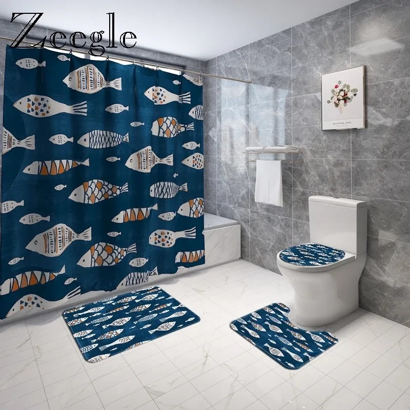Simple Style Bath Mat Shower Curtain Toilet Carpet Anti Slip Absorbent Rugs Bathroom Foot Mat Microfiber Bathroom Decoration Mat