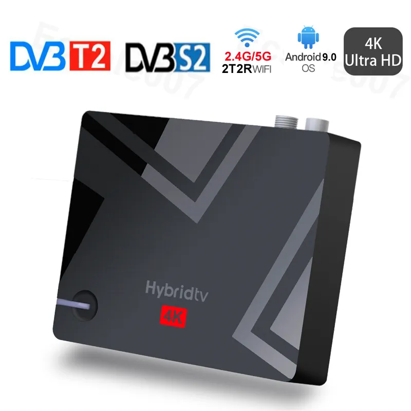 2.4G/5G 2T2R Wifi Android 9.0 TV-box DVB-S2-mottagare T2 Amlogic S905X3 Quad Core Mecool K5 PVR-inspelningsbox 2GB 16GB Bluetooth