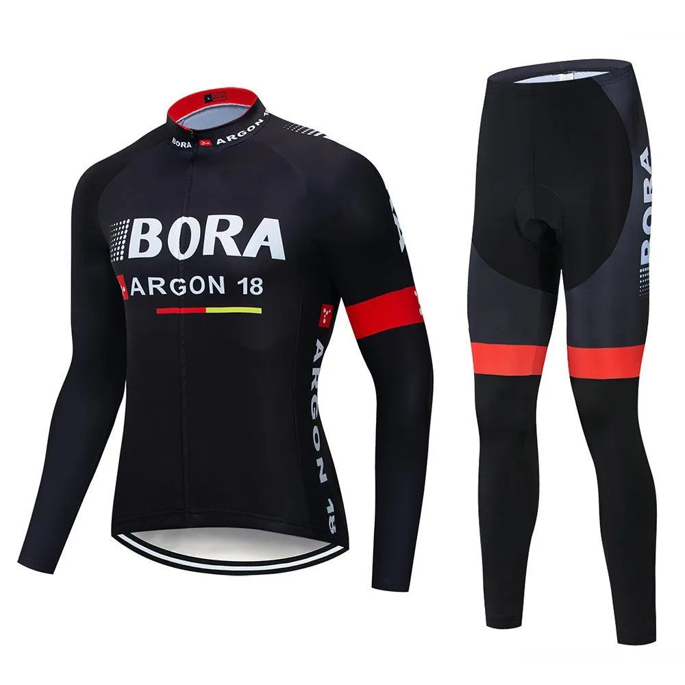 2020 BORA team Cycling Jerseys bib cycling jersey gel pad bike set MTB SOBYCLE Long Sleevess Ropa Ciclismo mens bicycling wear b9