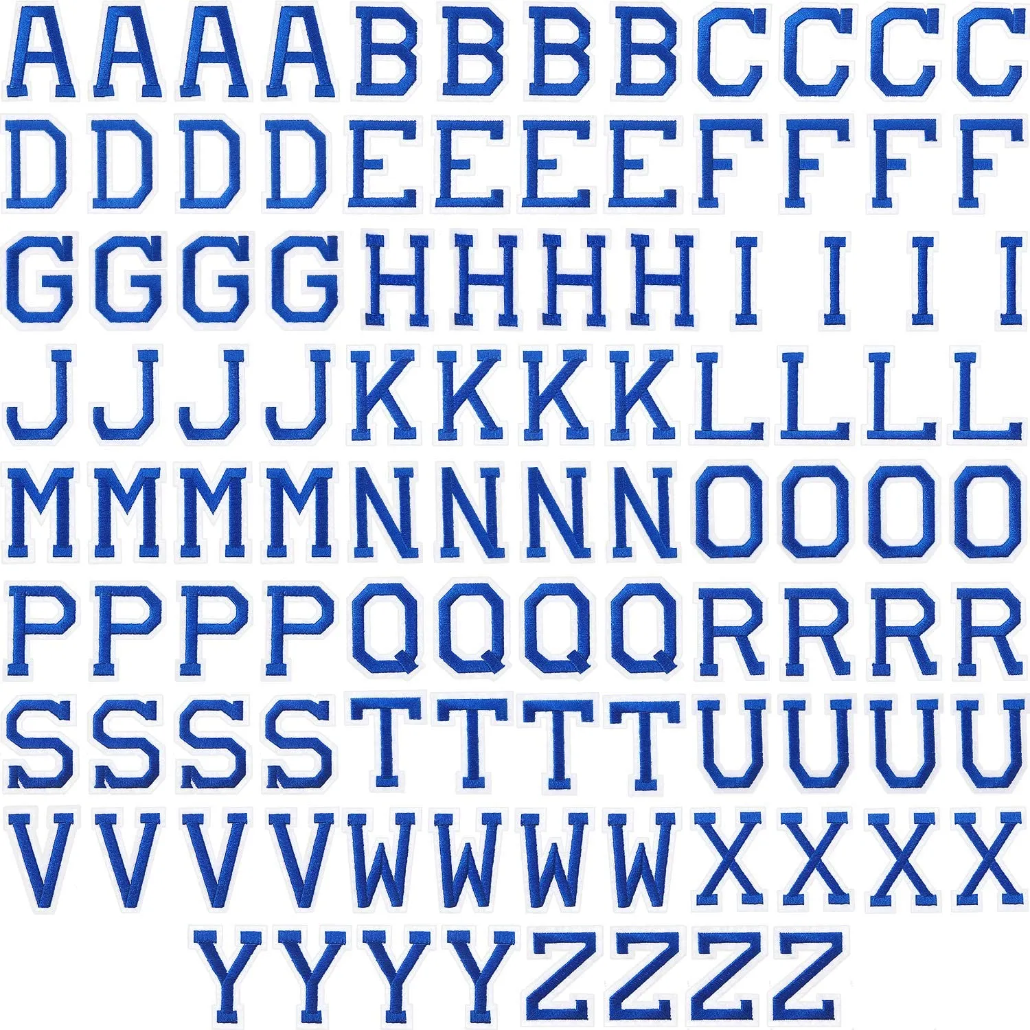 104 pezzi di toppe termoadesive con lettere, toppe per applicazioni con alfabeto o applicazioni da cucire
