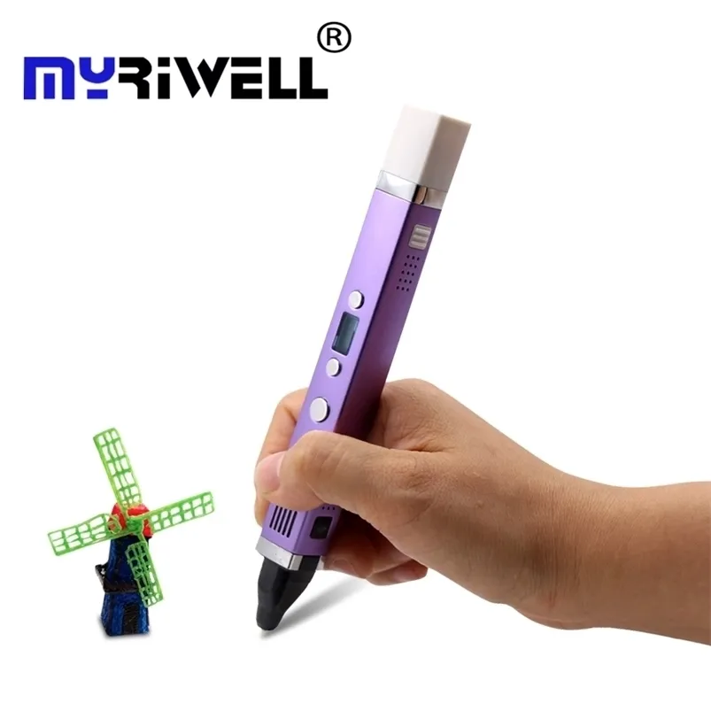 Myriwell Three Generation USB Interface 5V 2A Creative Drawing Graffiti Bästa gåva för barn 3D Printing Pen 201214
