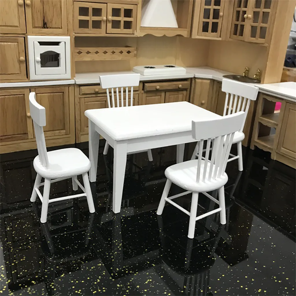 MEUBLES DE MAISON De Poupée Modèle De Chaise De Salle à Manger En EUR 4 MEUBLES DE MAISON De Poupée Modèle De Chaise De Salle à Manger En EUR 4