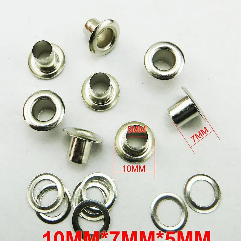 200 Stück 10 * 7 * 5 mm Metall-Silber-Ösenknopf Nähen Kleidung Zubehör Knöpfe Ösen Me-042 200 Stück jllpXl