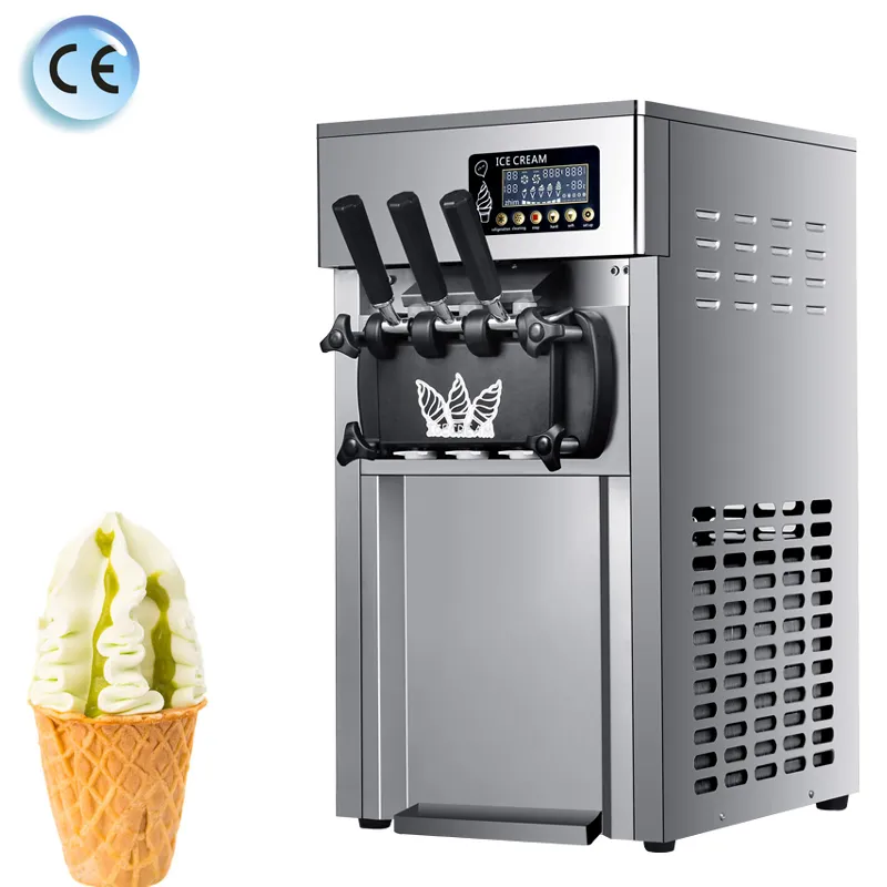 A168 2 + 1Flavors Ice Cream Machine till salu Högkvalitativ Sundae Cone Maker