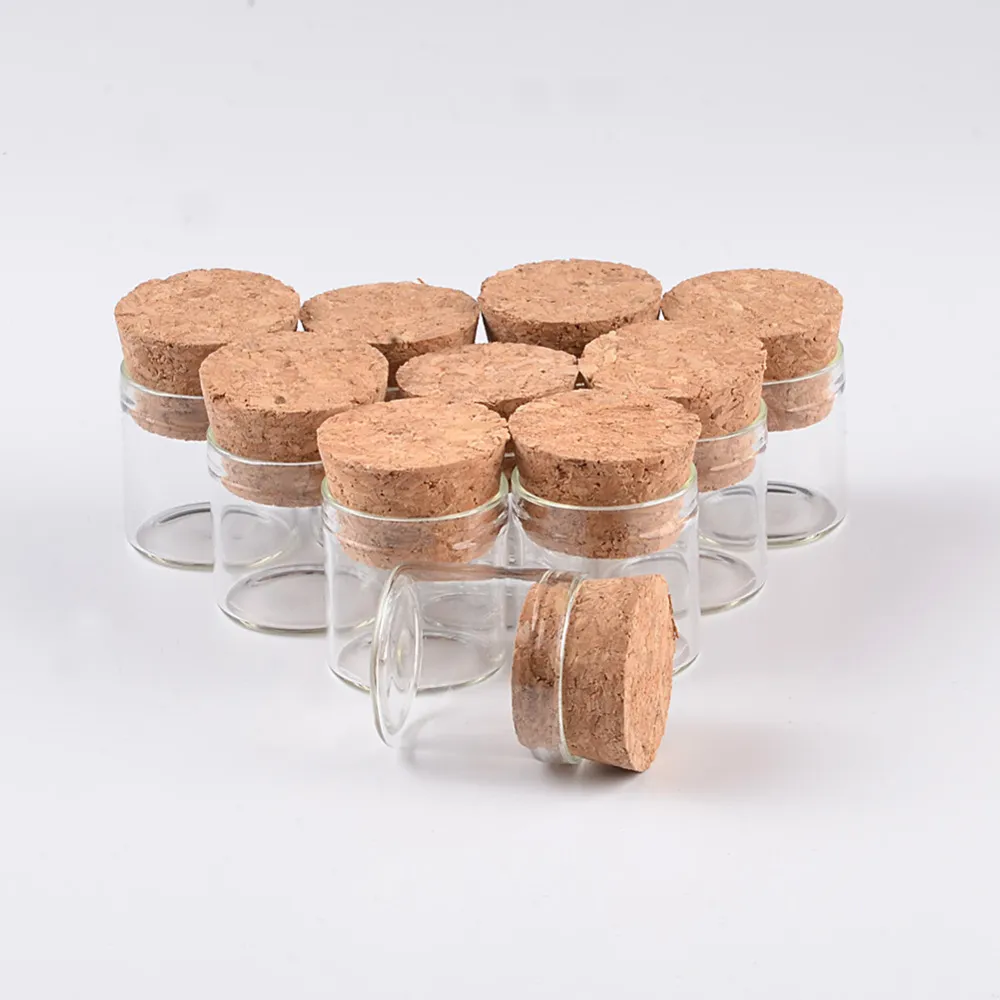 5ml Small Glass Vials Jars In Vitro Bottle With Corks Stopper Empty Glass Transparent Mason Jars Bottles5