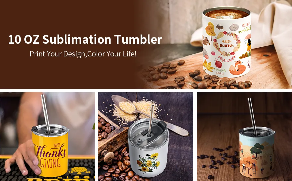 coffee tumbler,coffee mug,sublimation white tumbler,tumbler with lid,straight sublimation tumbler