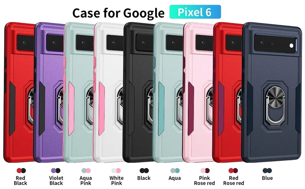 Couverture rigide Magentic Kickstand Coques de téléphone en gros pour Google Pixel 6 pixel6 pro Moto g pur / g Power 2022 anti-anti-acte