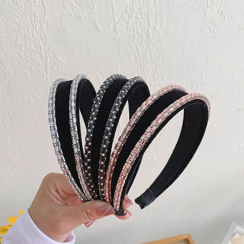 2020 Ins Boutique Velvet Adolescenti Adolescenti per capelli Aspirabili Moda Rhinestone GRANDI BAMBINI BAMBINI BAMBINI BAMBINI HEAD BANDS Designer Accessori per capelli