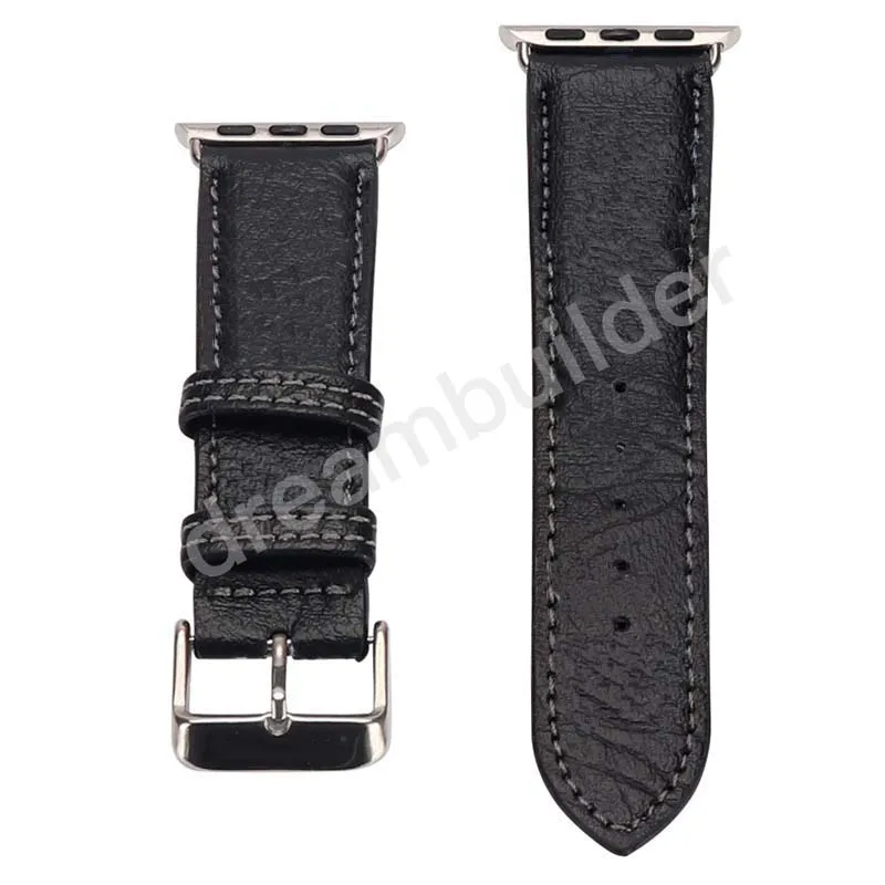 M designer Watchbands for watch strap 42mm 38mm 40mm 44mm iwatch 1 2 3 4 5 bands Leather Strap Bracelet Fashion Stripes