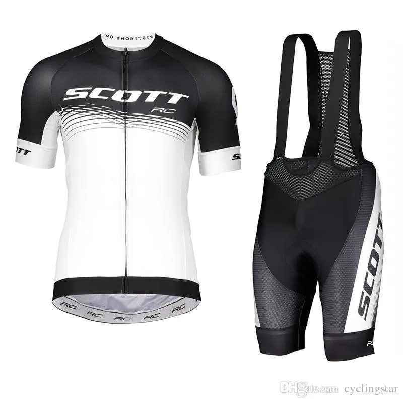 2019 New Scott team Cycling Jersey set Men summer breathable quick dry short sleeve road bike clothing mtb bicycle outfits sportswear Y03270