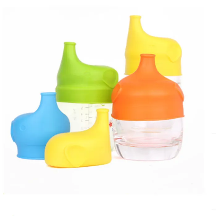 Couvercle en silicone Sippy couvercles de mamelon pour n'importe quelle taille tasse pour enfants tout-petits tasse de fuite pour les nourrissons et les tout-petits sans BPA YHM67-YFA