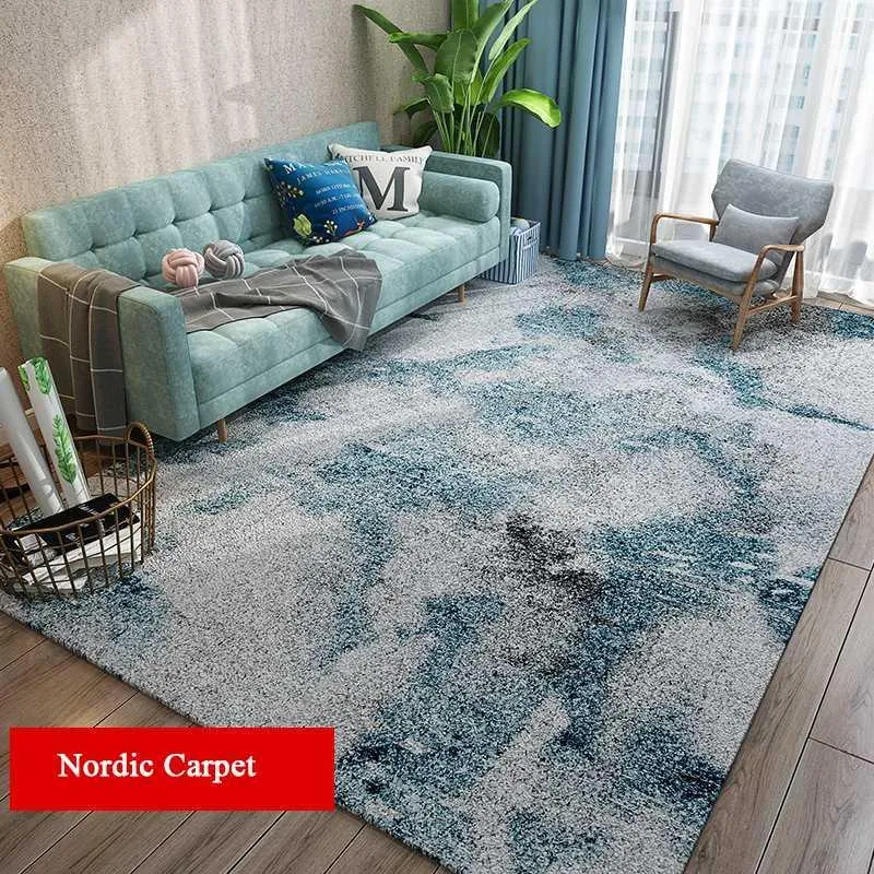 Geometric Ink Drawing Living Room Carpets Nordic Home Bedroom Carpet