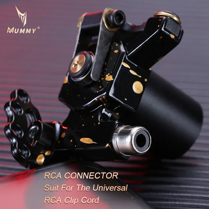 Custom Motor Mummy Rotary tattoo machine tattoo with RCA Custom Motor Mummy Rotary tattoo machine tattoo with RCA
